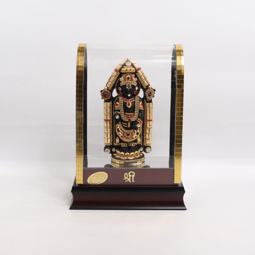Lord Tirupathi Balaji Sri Venkateshwara Swamy Idol Statue Figurine for Home Gifts Black Colour Decorative Showpiece