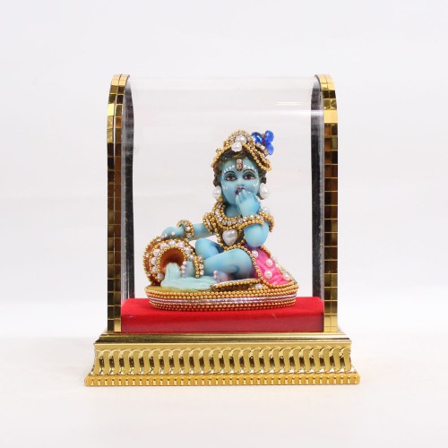 Lord Krishna Makhan Chor Idol Sculpture Decorative Statue Figurine Showpiece | Shelf Showcase Table