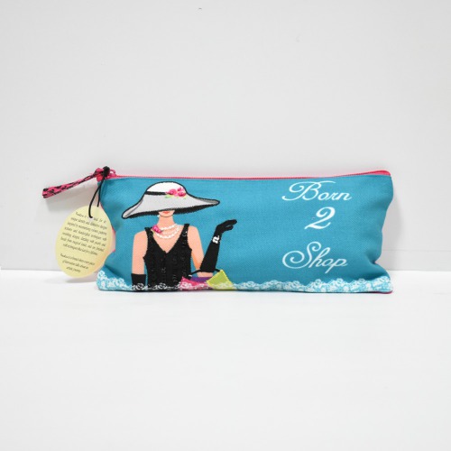 Pinaken Born to Shop Printed pencil Pouch For Women and Girls