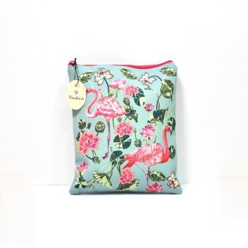 Pinaken Tropical Flamingo Tablet/ iPad Bags For Women and Girls