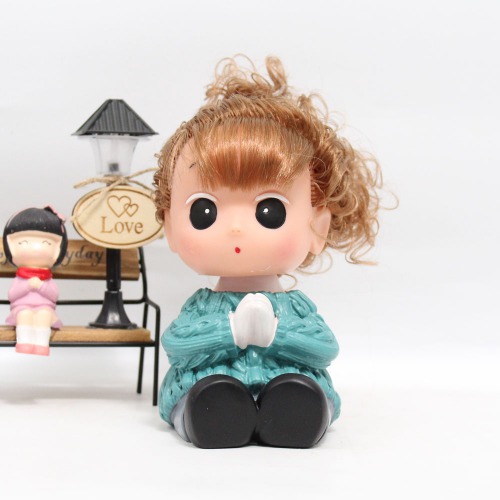 Namste Baby Girl Doll Shaped Money Saving Bank Toy for Kids | Showpiece | Decor | Kids | Piggy Bank