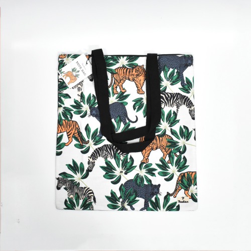 Pinaken Animal Printed Canvas Tote Bag For Women and Girls