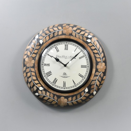 Analog Vintage Wooden Wall Clock For Home Decor