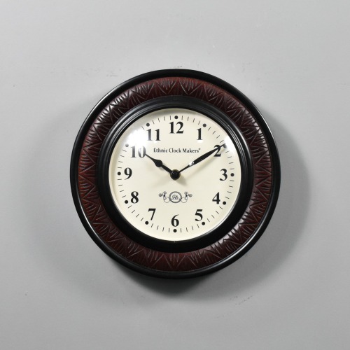 Brown Analog Wooden Wall Clock For Home & Office Decor