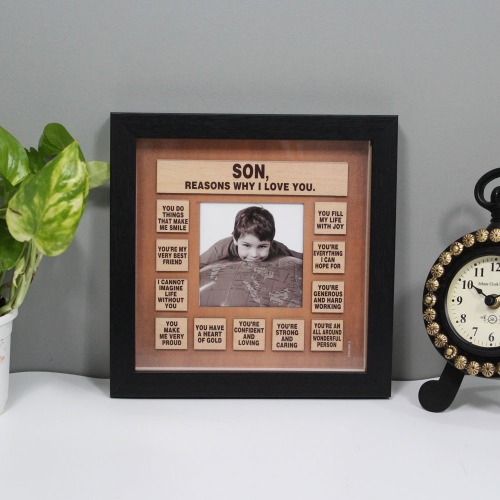 Reason Why I Love You Son Wooden Frame| Wooden Quote Frame