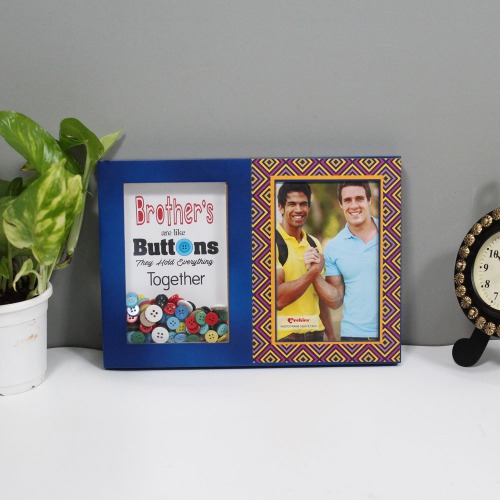 Brother Are Like A Button Wooden Photo Frame | Wooden Photo Frame