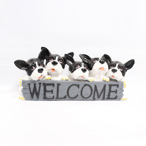 Welcome Dog Figure Small Showpiece For Home Decor