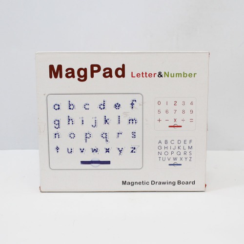 Magnetic Drawing Board Mag Pad Letters & Number Erasable Doodle Writing Pad for Kids -Includes a Pen