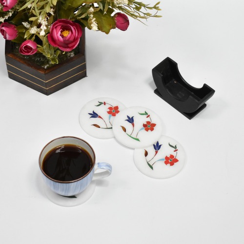 Marble Tea Coffee Coaster Set - Home Decor Handicrafts | Home Decor | Home Decorative Items