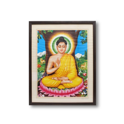 Gautam Buddha Poster Photo Frame( 21 x 16.5 Inches)| For Home Decor