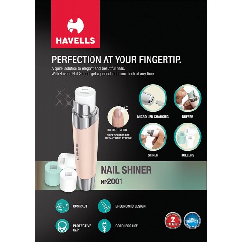 Rechargeable Nail Shiner with Buffer and Shiner