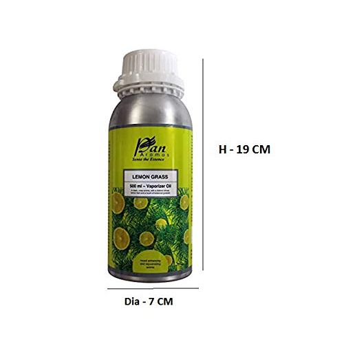 Pan Aromas Vaporizer Oil Lemon Grass 500ml, Scented Oil | Natural and Undiluted Lemon Grass Aroma Diffuser Oil