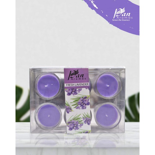 Pan Aromas Fresh Lavender Votive Candle (Standard Size)-6-Pack Scented Tealight Candle - Fresh Lavender