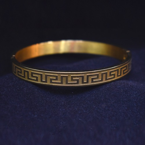 Gold Plated Round Kada | Bracelet for Men | Boys Jewellery Gift