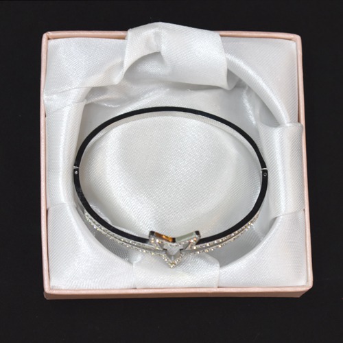 Silver Diamond Toned Triangle Kada For Women | Crystal Bracelet Kada for Women and Girls