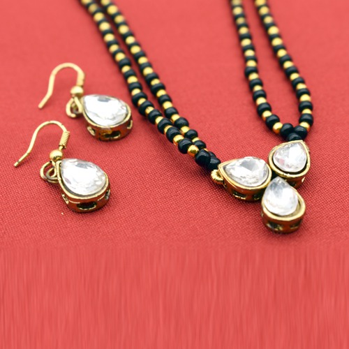 Twin Braid Mangalsutra Necklaces For Women | Two Colour Gold and Diamond Mangalsutra for Women