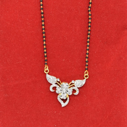 Gold And Silver Plated Butterfly Mangalsutra  Neckless For Women |  Magalsutra For Women's