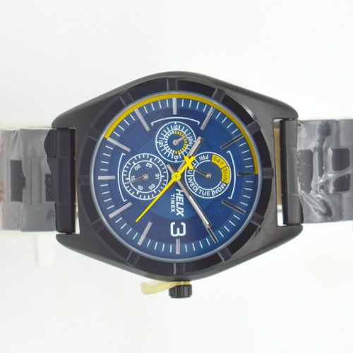 Helix Blue Dial Black Stainless Steel Strap  Men's Watch | TW029HG16