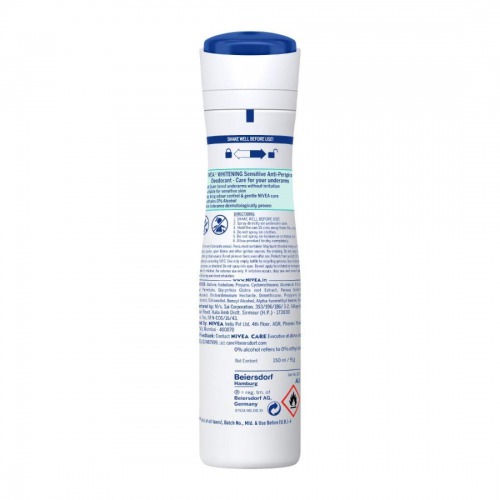 Nivea Deo White Sensitive Women Body Spray | 150 ml  | Nivea Deodorant, Whitening Sensitive, Women