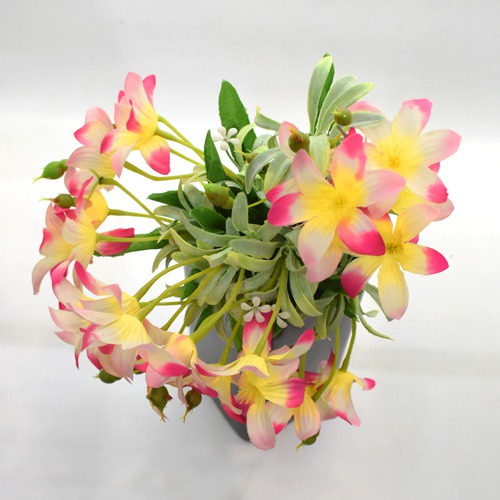 Artificial Big Head Lily Bunch | Artificial Plants with Pot for Home, Office, and Living Room Decoration | Wall Shelf Side Table Office Home Decoration