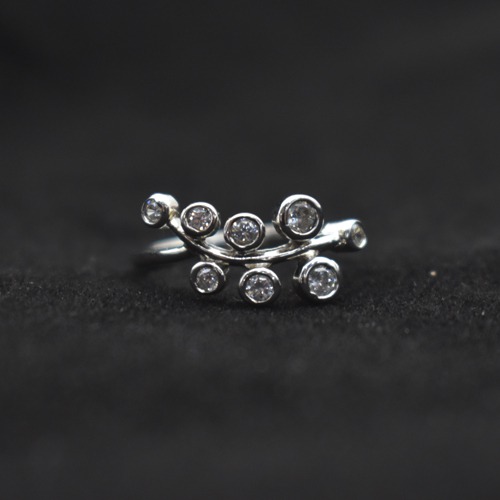 Rings For Women | SC 262 | Stylish Silver Plated Solitaire Crystal Ring for Women and Girls