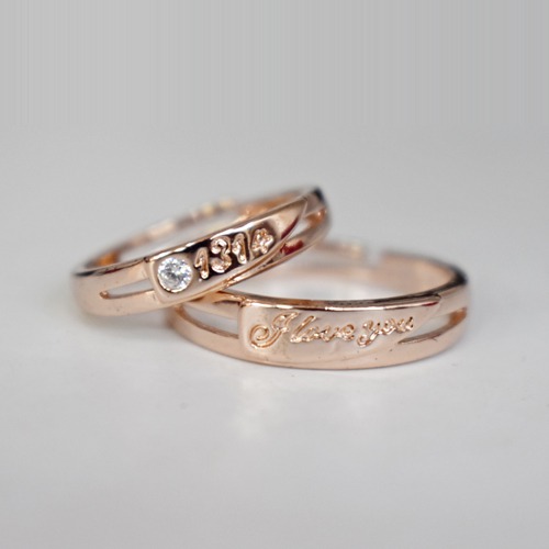 Finger Ring For Couples | 68 C | Crystal Elegant Couple Adjustable Ring Gift for Men and Women