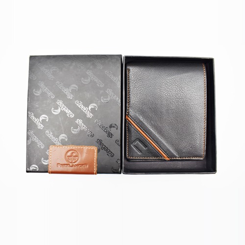Men's Money Clip Leather Bi-Fold Slim Wallet With Card Holder & Money Clipper.