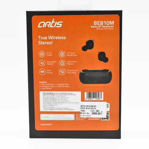 Artis BE410M True Wireless Stereo Bluetooth 5.0 Earphones (Black)