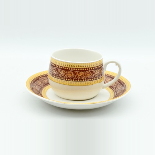 Cup & Saucer 12 PC Set Tea & Coffee Cup Saucer Set, White,