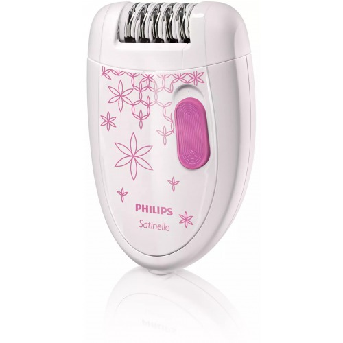 Philips  Corded Compact Epilator (White and Pink) for gentle hair removal at home
