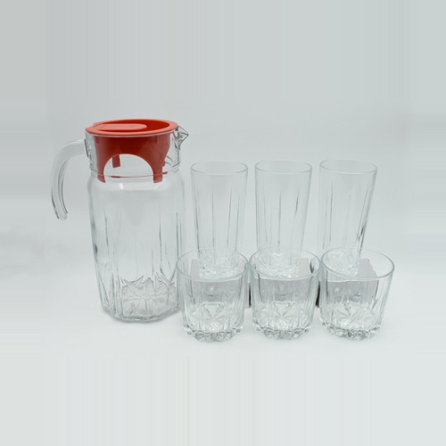 Water Jug Carafes and Pitchers Glass for Dinner Table With 12 Glasses And Water Jar