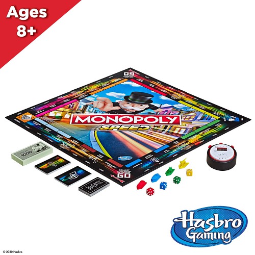 MONOPOLY Speed Board Game, Play in Under 10 Minutes, Fast-playing fantasy Board Game