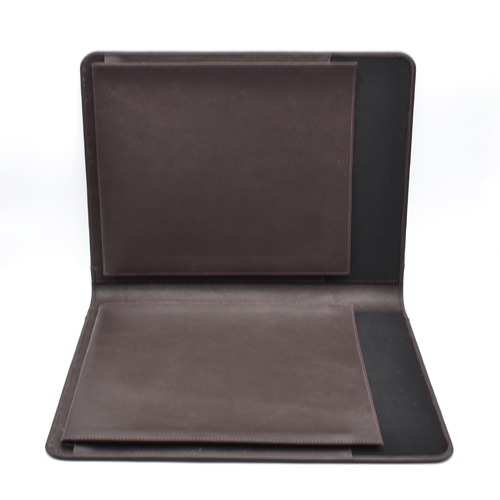 Dark Brown Synthetic Faux Leather Material Professional File Folder Bag Without Handle |  Professional Files and Folders, Certificate, Legal Size Documents Holder and for Men and Women