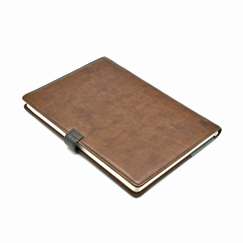 Scholar Legend Notebook (192 Pages, Flap Insert Closure) (Coffee, A5) | Flap Insert Closure Notebook | Personal Diary | Office Use