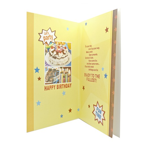 Happy Birthday Musical Singing Greeting Card with a Touch of Sound for Friends