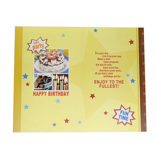 Happy Birthday Musical Singing Greeting Card with a Touch of Sound for Friends