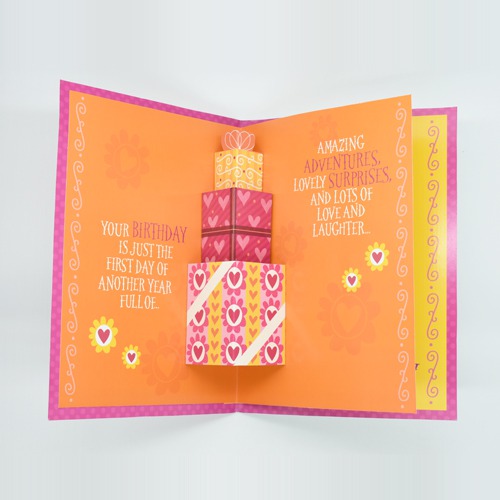 3D Pop Up Cute Happy Birthday Greeting Card
