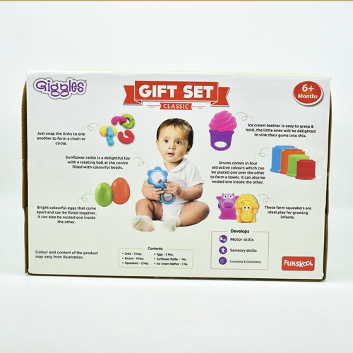 Giggles - Gift Set Classic , Multicolour Baby Toy Gift Set for New Born