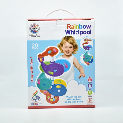 Rainbow Whirlpool 7 Layer Ball Drop and ROLL Swirling Tower for Baby and Toddler Development of Age 3+ Years Kids Multicolour  (Multicolor)