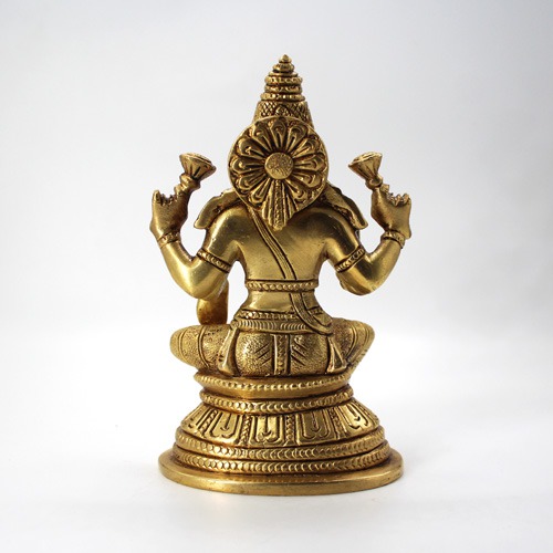 Brass Laxmi Mata Idol Marble Decorative Statue for Pooja Room