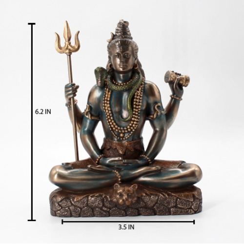 Shiva Padmasana Resin Material idol, Shiv Murti, Sitting Shiva Idol,