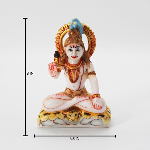 White Marble  Shiva Home Decor, Shiva Idol for Home & Office Temple