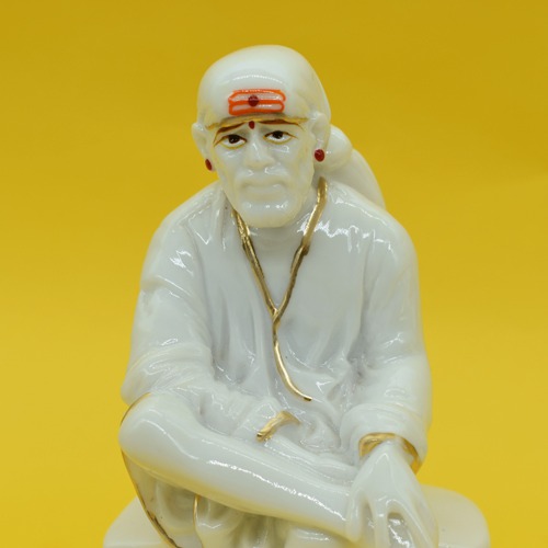 White Sai Baba Statue|Shirdi Sai Baba Brass Idol for Pooja Home Decoration/Temple/Gifting