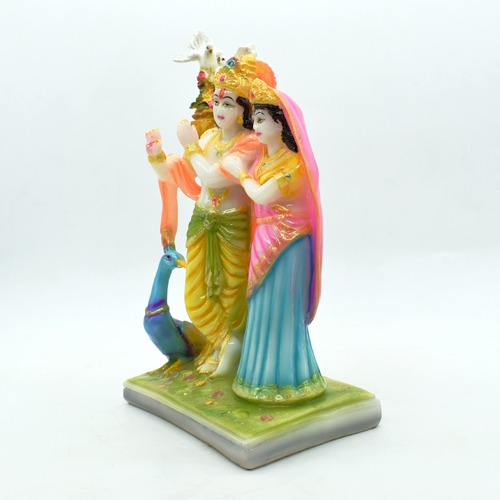 Radha Krishna Cow God Idol, Radha Krishna Cow God Murti Figurine Religious Pooja Gift Items and Murti for Mandir/Temple/Home/Office