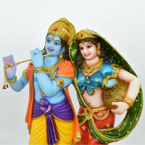 Fiber Radha Krishna Idol Statue Showpiece