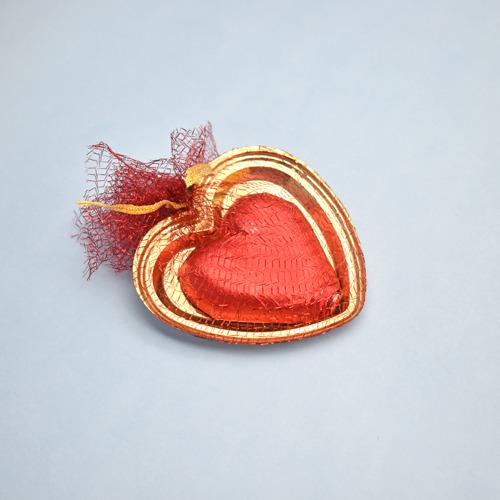 Heart Shape Chocolate with Golden plate