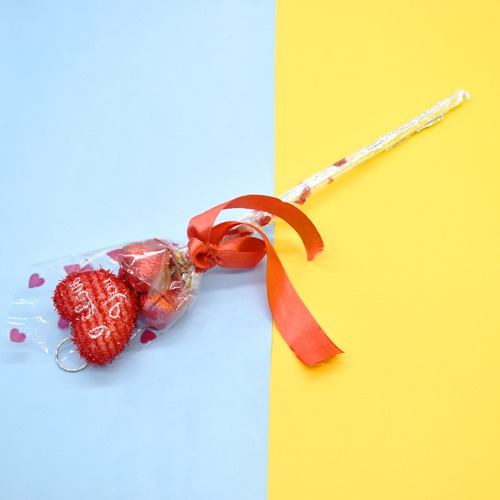 Chocolate Heart Lollipops with Heart Key chain