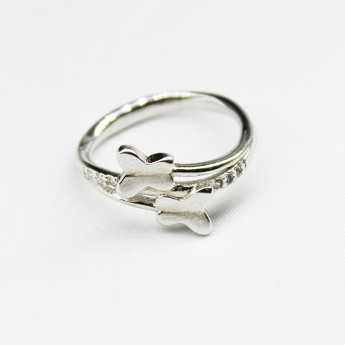 Sterling Silver Double Butterfly Ring | Women's Ring