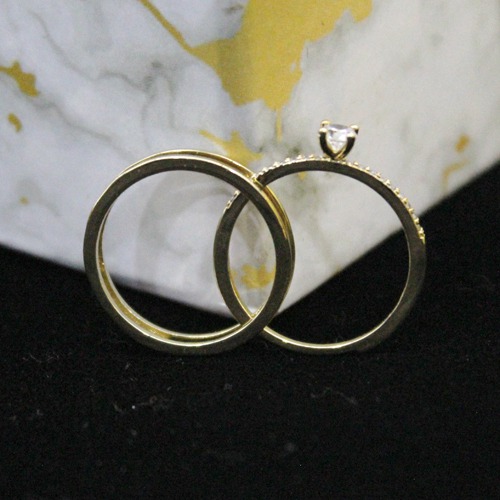 Gold plated Dual Feat Ring | Women's Ring | Yellow Rings For Women