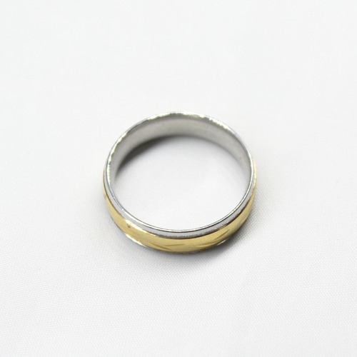 Two Tone Gold And silver stainless Steal Metal finish Band Ring | Men's Ring